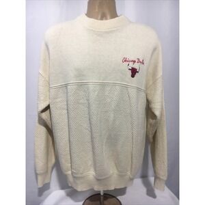 RARE Lee Sport Chicago Bulls Holiday Sweater Knit Embroidered Logo Size Large